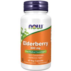 Now Foods Elderberry (Czarny Bez) 500 mg 60 kapsułek
