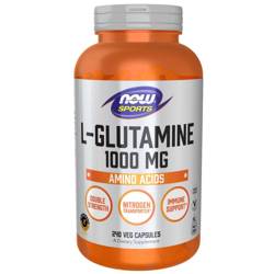 Now Foods L-Glutamina Double Strength 1000 mg 240 kapsułek