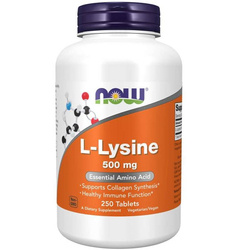 Now Foods L-Lizyna 500 mg 250 tabletek