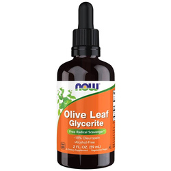 Now Foods Liść Oliwny (Olive Leaf) Glycerite 18% Liquid 59 ml krople