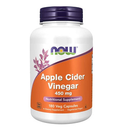 Now Foods Ocet jabłkowy (Apple Cider Vinegar) 450 mg 180 kapsułek