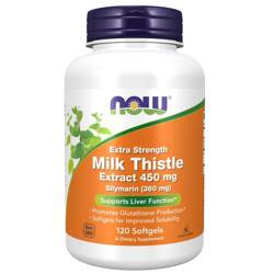 Now Foods Ostropest Plamisty (Milk Thistle) Extra Strength 450 mg Extract 120 kapsułek