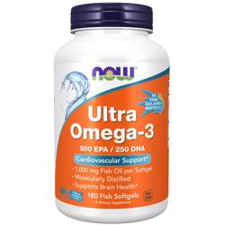 Now Foods Ultra Omega-3 (Fish Gelatin) 180 kapsułek
