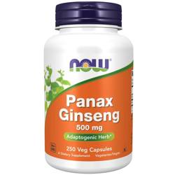Now Foods Żeń-szeń Koreański (Panax Ginseng) 500 mg 250 kapsułek
