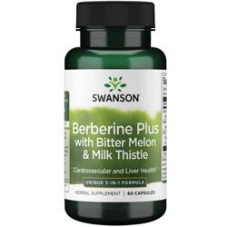Swanson Berberine Plus Bitter Melon, Milk Thistle 60 kapsułek