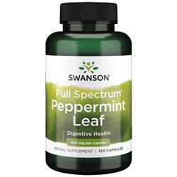 Swanson Liść Mięty Pieprzowej (Peppermint Leaf) 400 mg 120 kapsułek