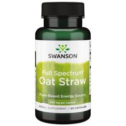 Swanson Słoma Owsiana (Oat Straw) 400 mg 60 kapsułek