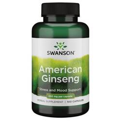 Swanson Żeń-szeń Amerykański (American Ginseng) 550 mg 100 kapsułek